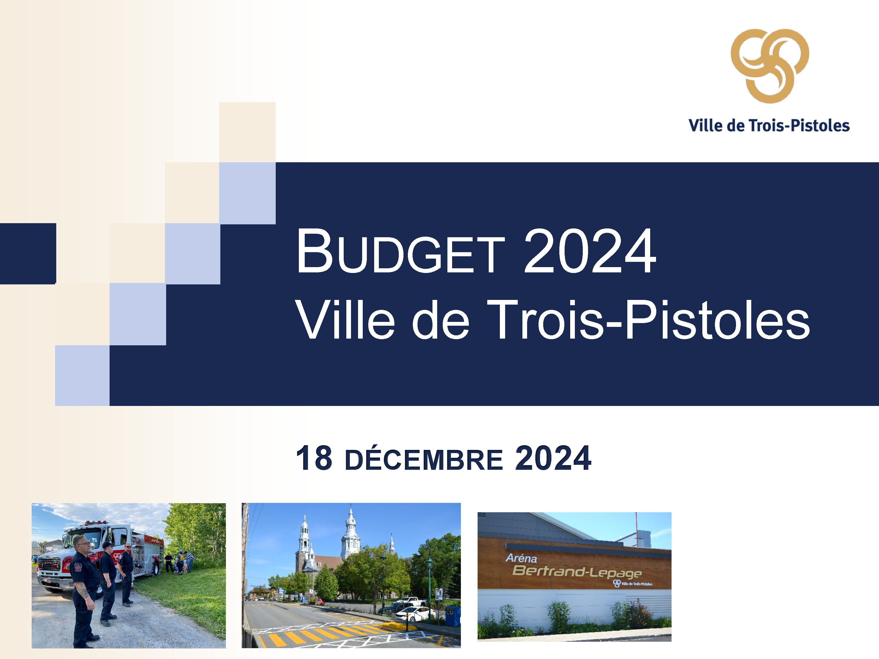 Présentation du budget 2024 et du plan triennal d'immobilisations 2024-2025-2026